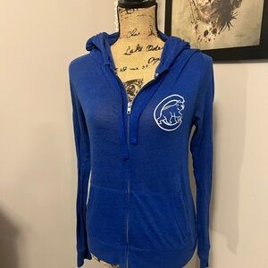 PINK Full-zip Chicago Cubs thin hoodie - NWOT